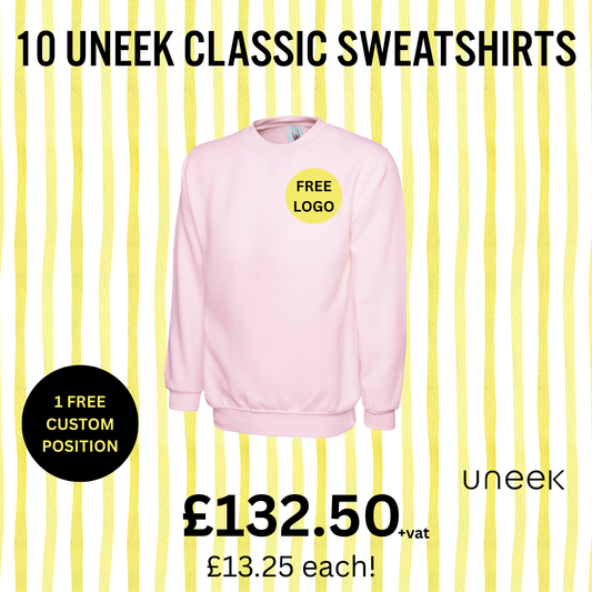 10 uneek Classic Sweatshirts Ultimate Workwear