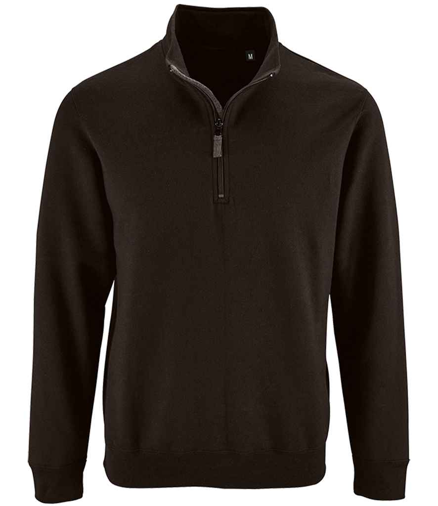 SOL'S Stan Contrast Zip Neck Sweatshirt SOL'S