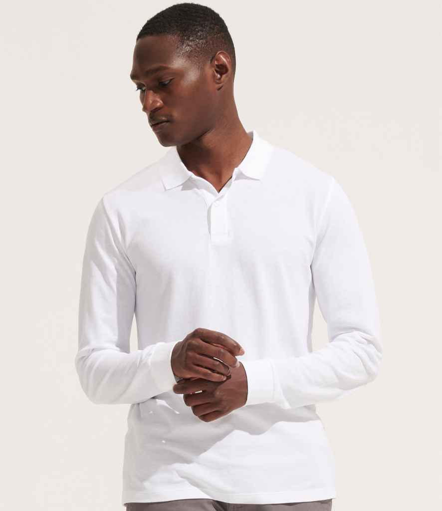 SOL'S Unisex Planet Long Sleeve Piqué Polo Shirt (04241) SOL'S