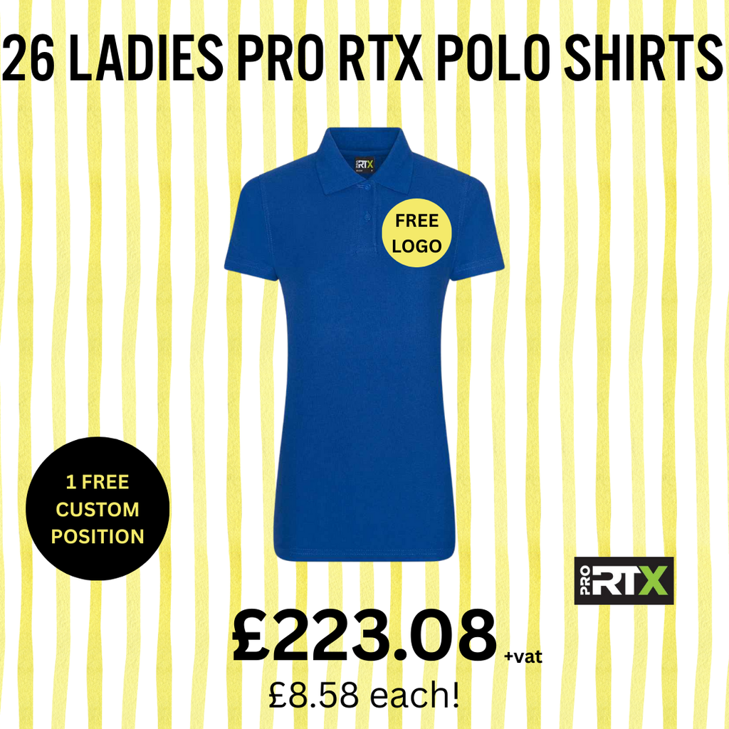 26 RX01F Ladies Pro Polo Bundle (Free Print) Ultimate Workwear