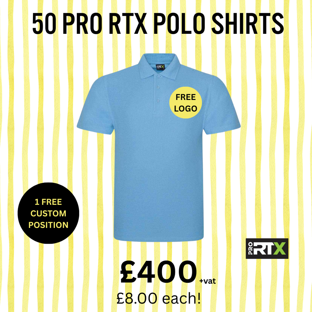 50 RX101 Pro Rtx Polo shirt Bundle (FREE PRINT) Ultimate Workwear