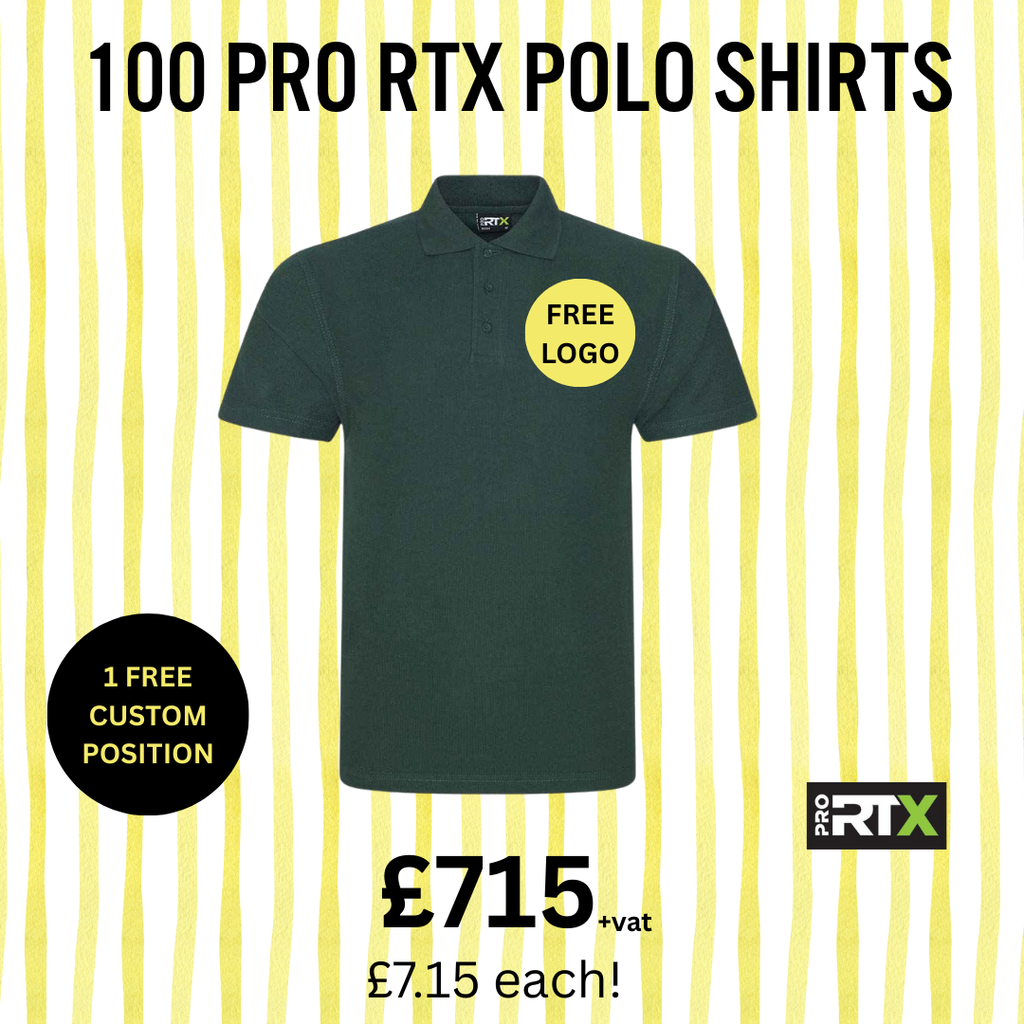 100 RX101 Pro Rtx Polo shirt Bundle (FREE PRINT) Ultimate Workwear
