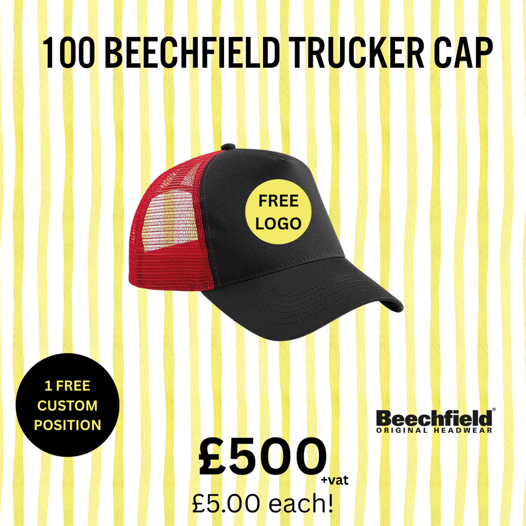 100 Beechfield Trucker Cap Bundle (BB646) (Free Logo) Ultimate Workwear