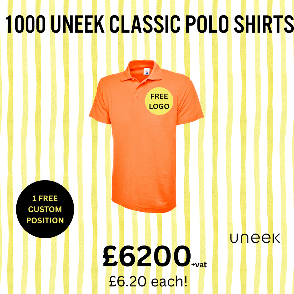 1000 Uneek Polo bundle (FREE PRINT) Ultimate Workwear