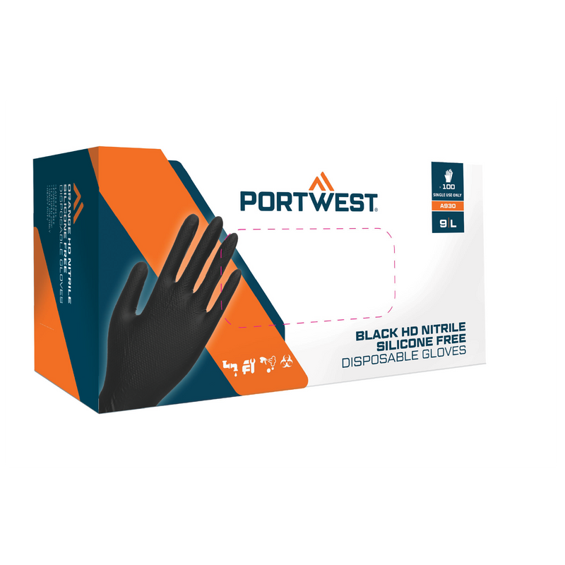 Black Nitrile Gloves (100)