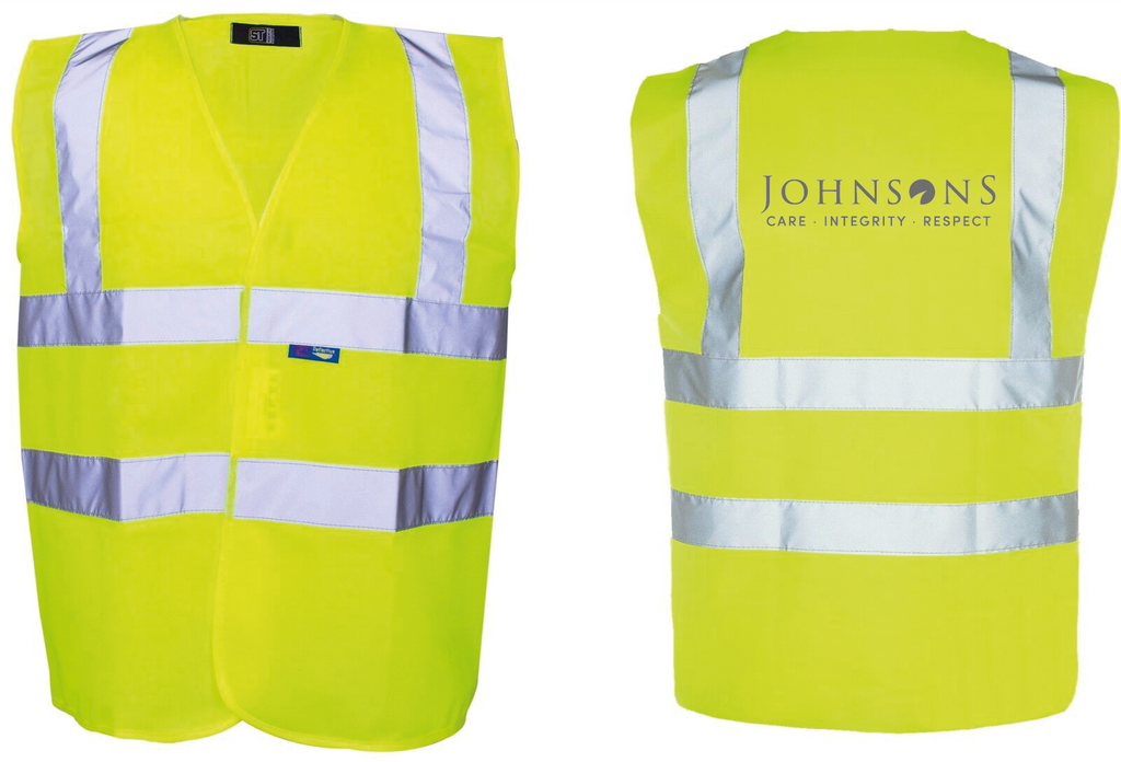 Johnsons Hi vis Yellow Vest Ultimate workwear