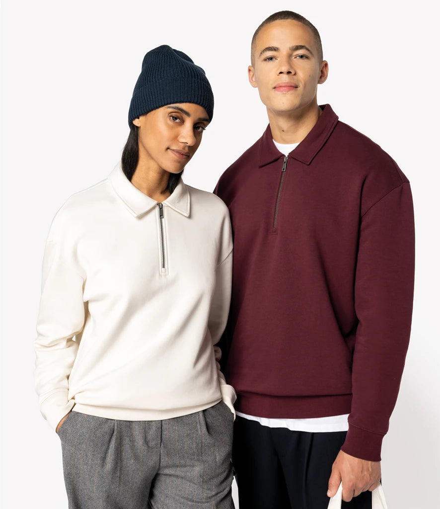 Native Spirit Unisex 1/4 Zip Sweatshirt with Polo Collar Native Spirit