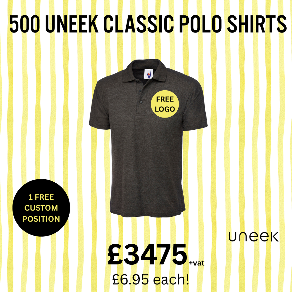 500  Uneek Polo bundle (FREE PRINT) Ultimate Workwear